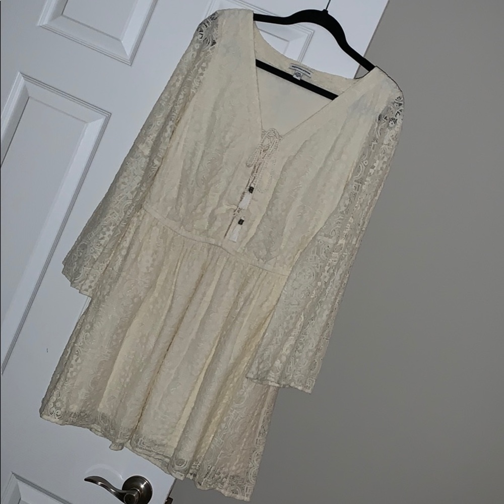 AE Crochet Bell Sleeve Dress